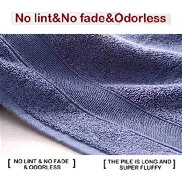 Soft Cotton Hand Towels Set 2 Highly Absorbent Quick Dry Bathroom Face Washcloth - Picture 4 of 7